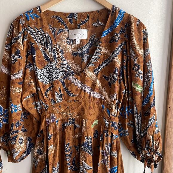CARA CARA Millbrook Paisley-print Dress In Batik Brown - Picture 5 of 16